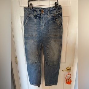 Anthropologie Pilcro The Wanderer Carpenter Jeans High Rise Painter Size 29